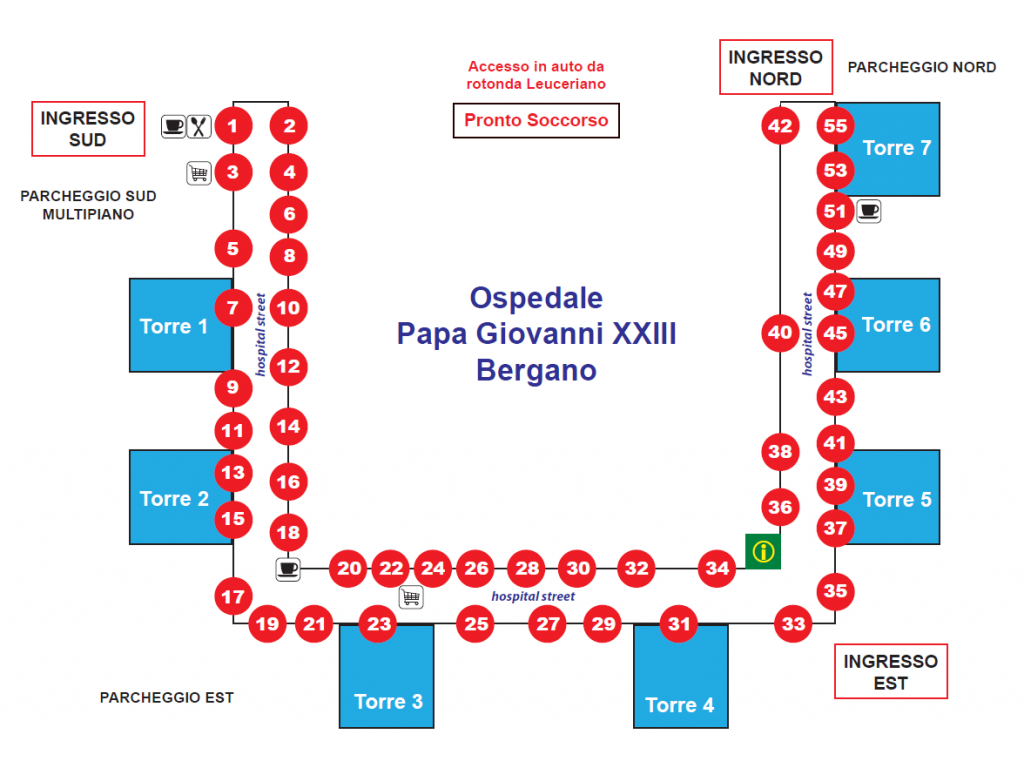 Mappa interna Hospital street