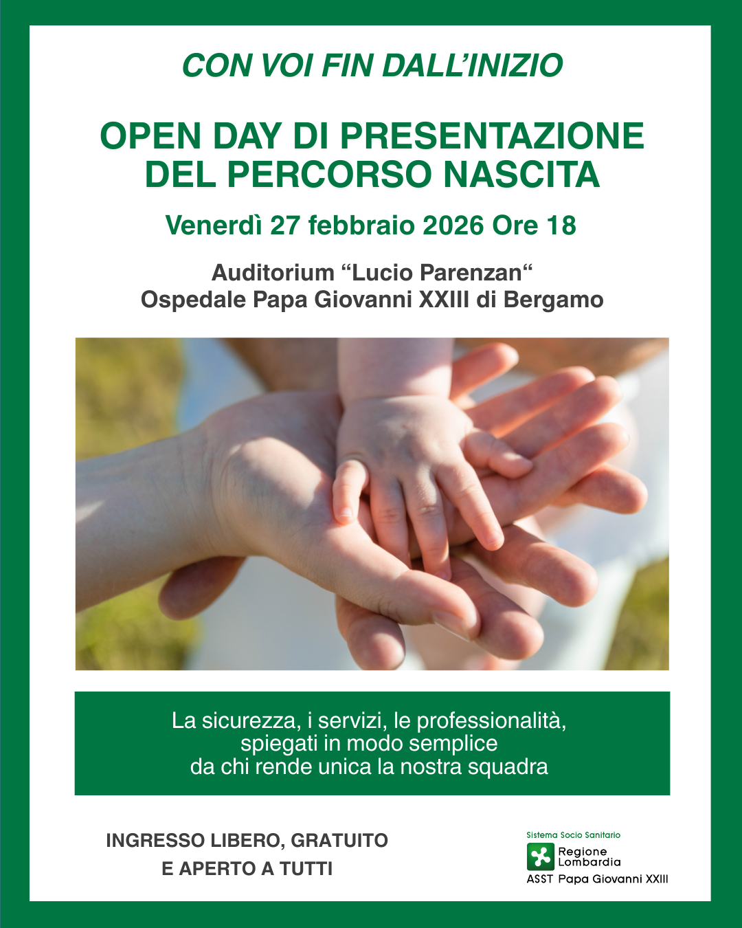 Open day percorso nascita 27 febbraio